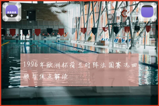 1996年欧洲杯荷兰对阵法国赛况回顾与焦点解读
